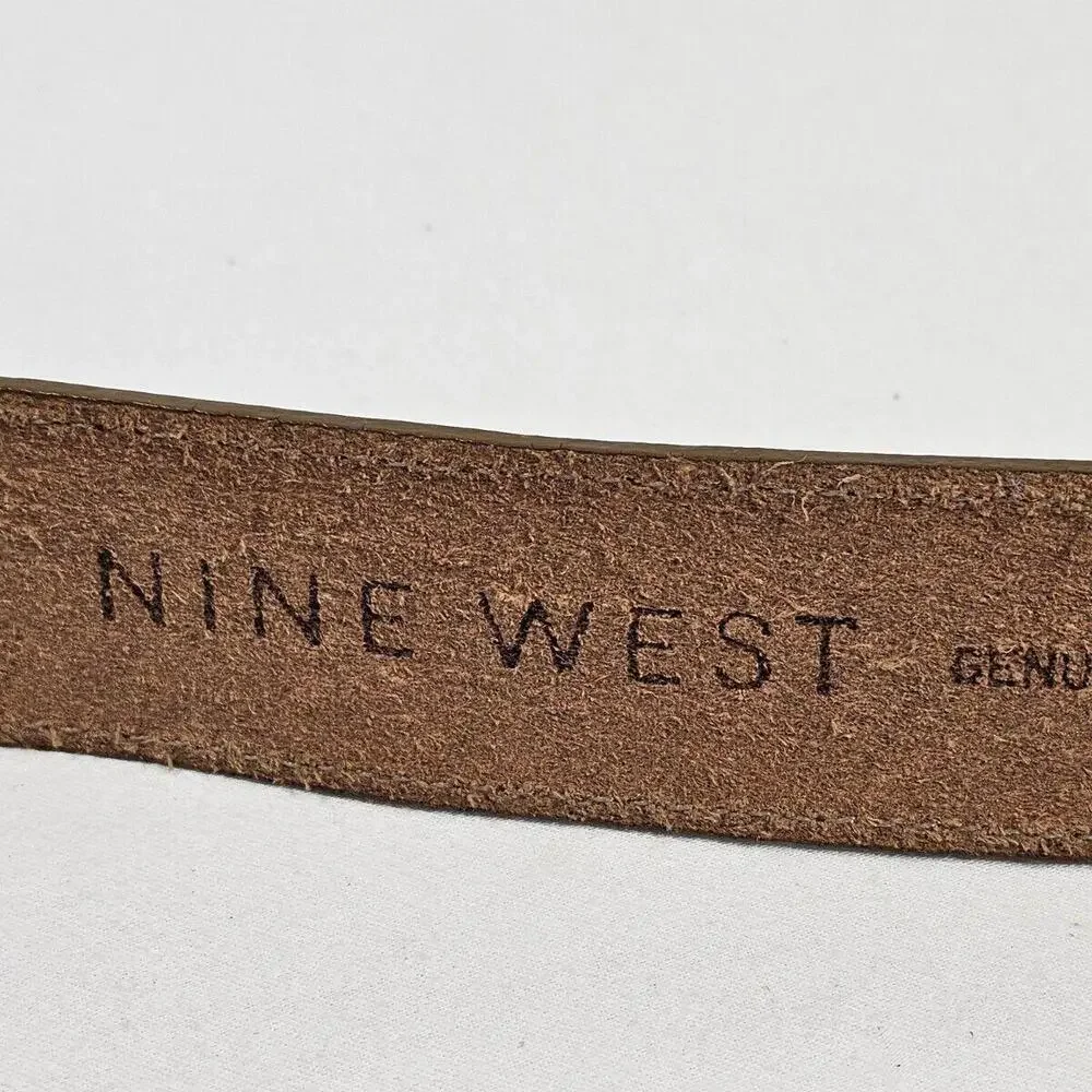 Nine West 311681 Leather Belt With Copper Buckle Women's Size Medium - Picture 4 of 7